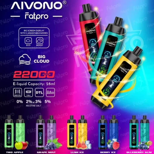 AIVONO Fatpro 22000 Puffs Vape