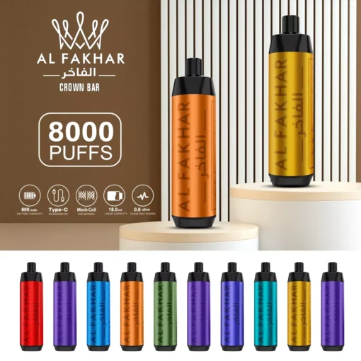 Al Fakhar Crown Bar 8000 Puffs Disposable Vape