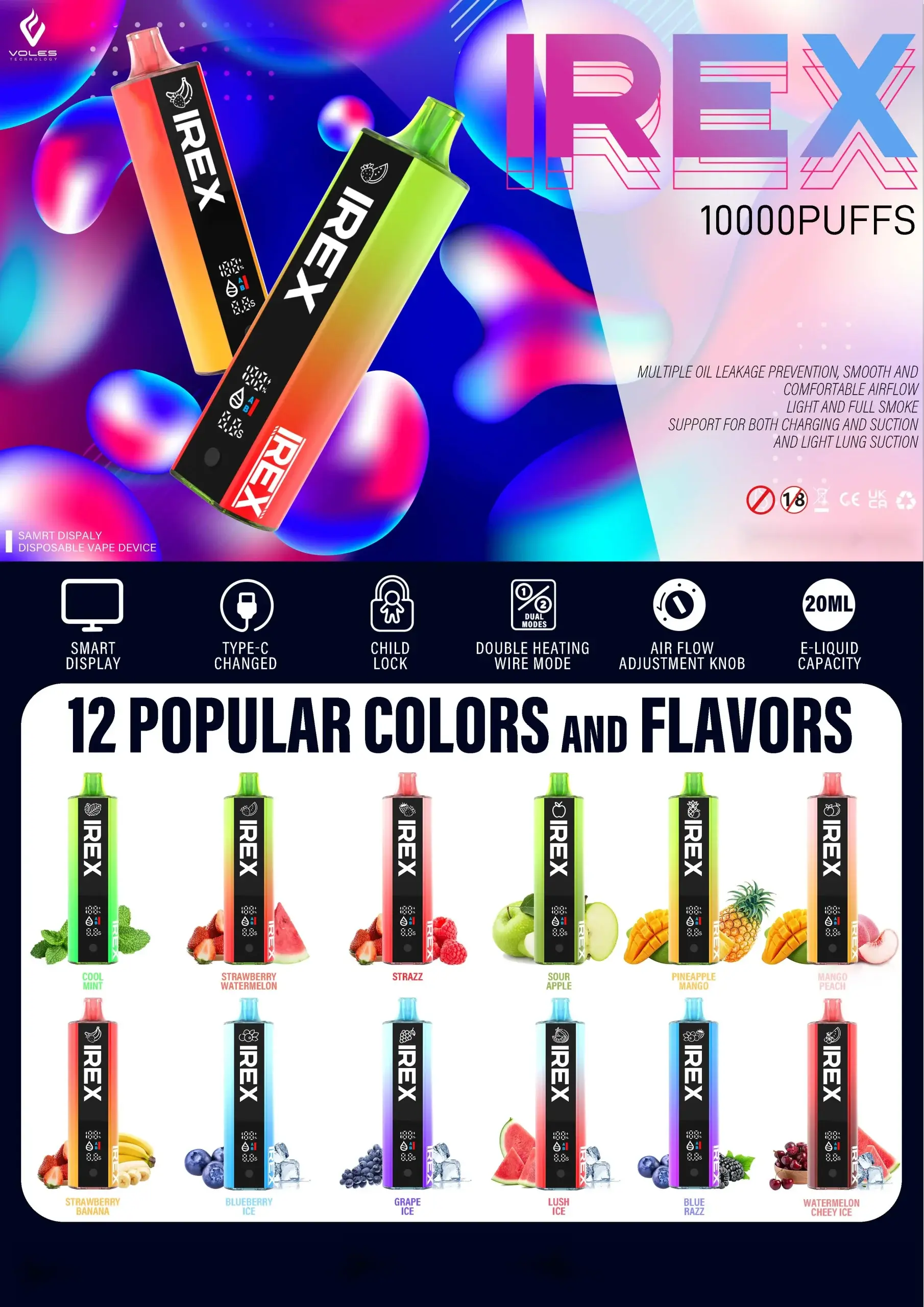 IREX 10000 PUFFS Disposable Vape