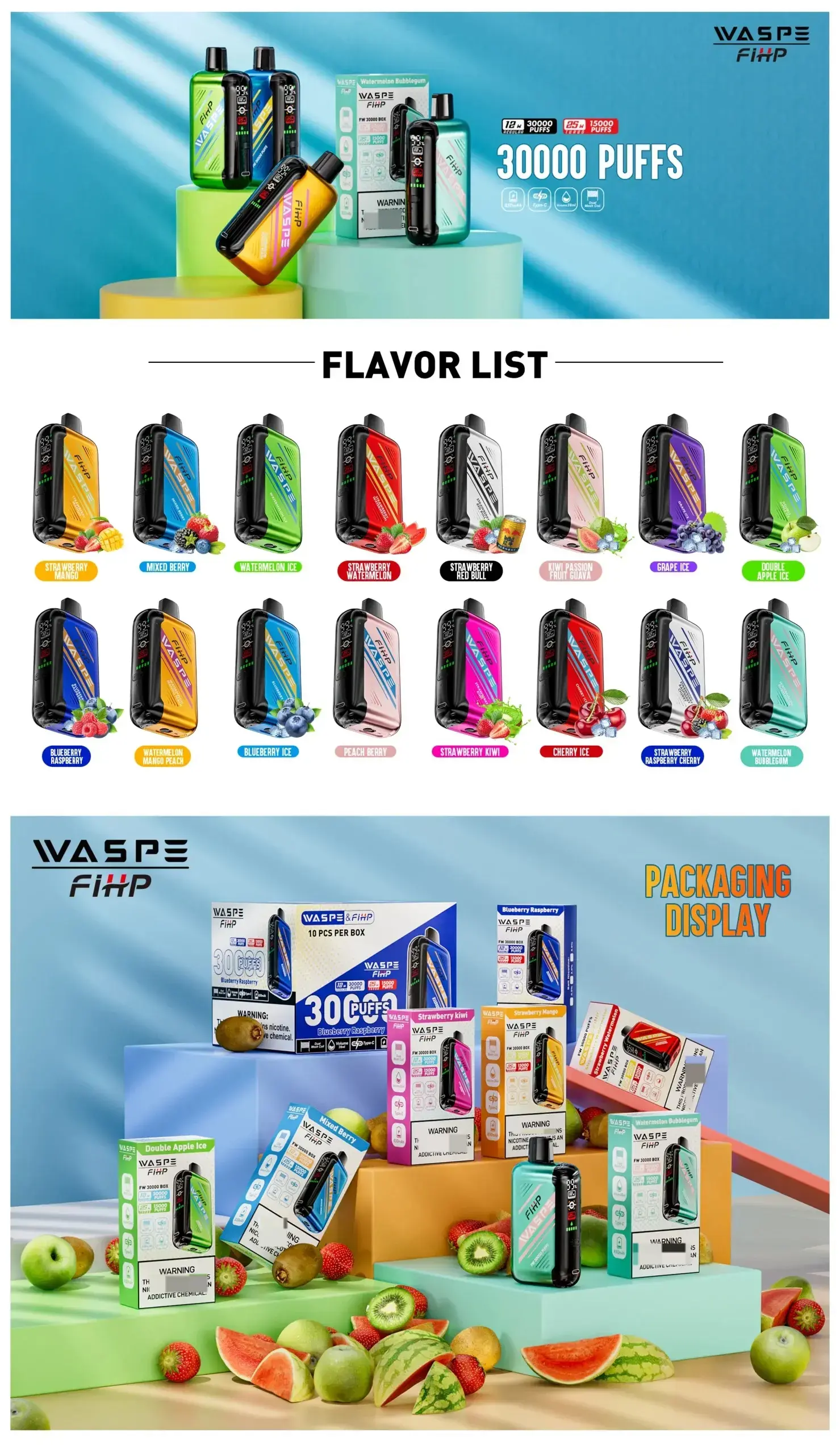 WASPE FIHP 30000 Puff Disposable Vapes