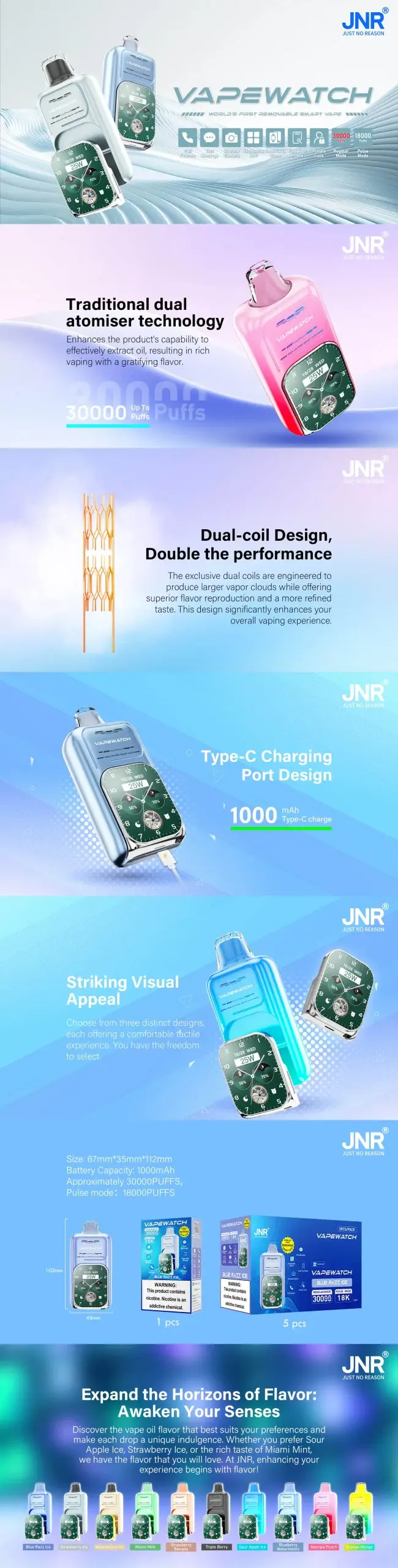 JNR Vape Watch 30000 Puffs Disposable Vape