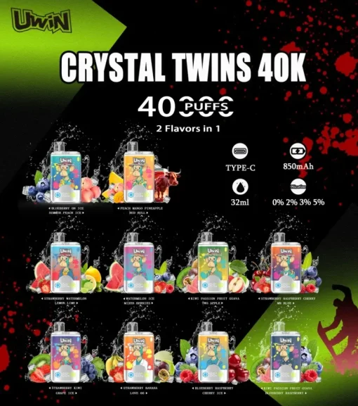 Uwin Crystal Twins 40000 Puffs Vape